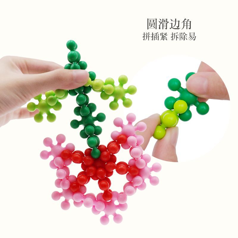 Manufacturers Send Plum Blossom Building Blocks 3D Three-Dimensional Rotatable Snowflake Plastic Assembling Kindergarten Toys - Image 4